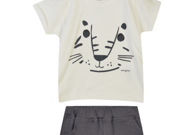 Σετ μπλούζα με βερμούδα για βρεφικό αγόρι (0 - 18μηνών) | ΕΚΡΟΥ - Energiers - 